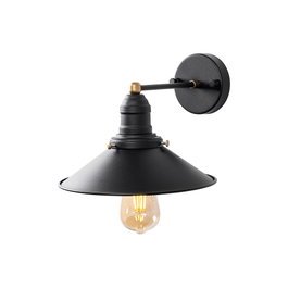 Opviq Lámpara de pared Conical Negro y Antiguo